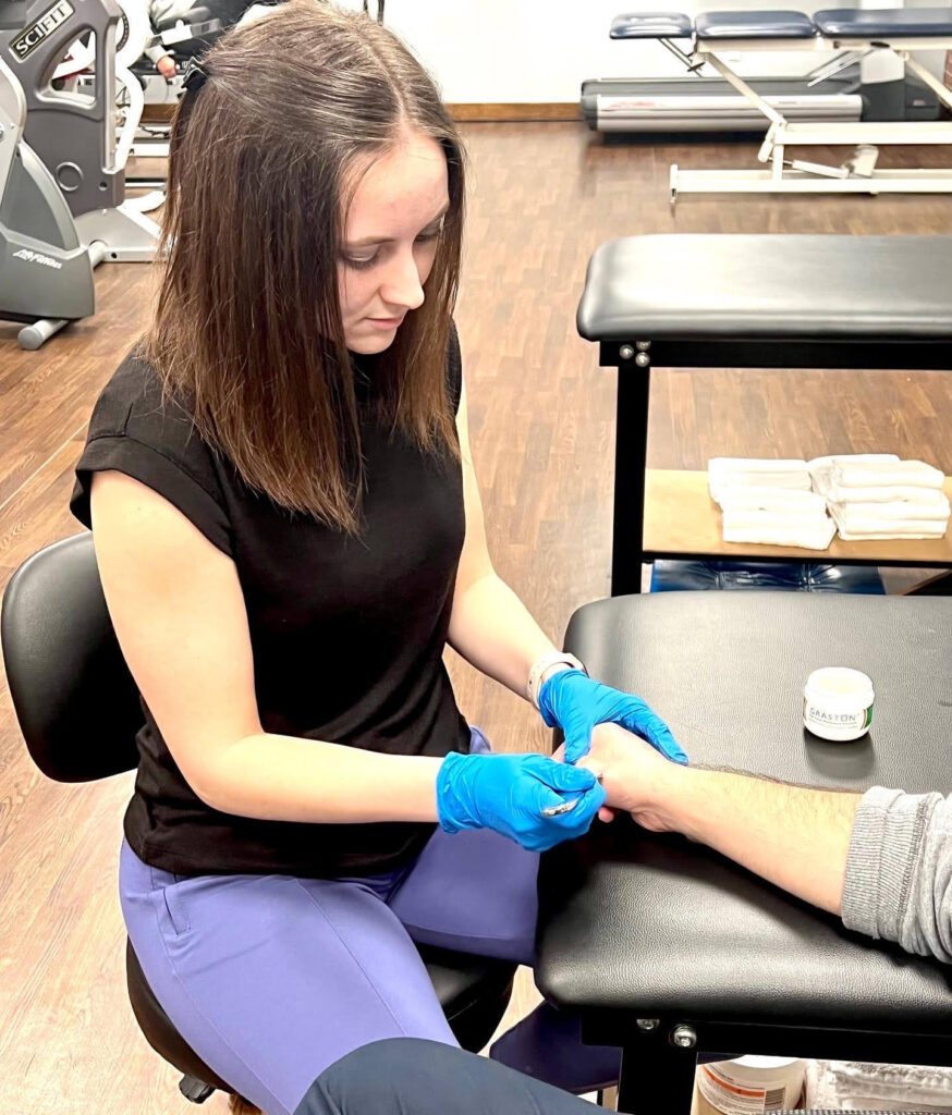 ProClinix Julia Yanarella, PTA performing Graston techinques